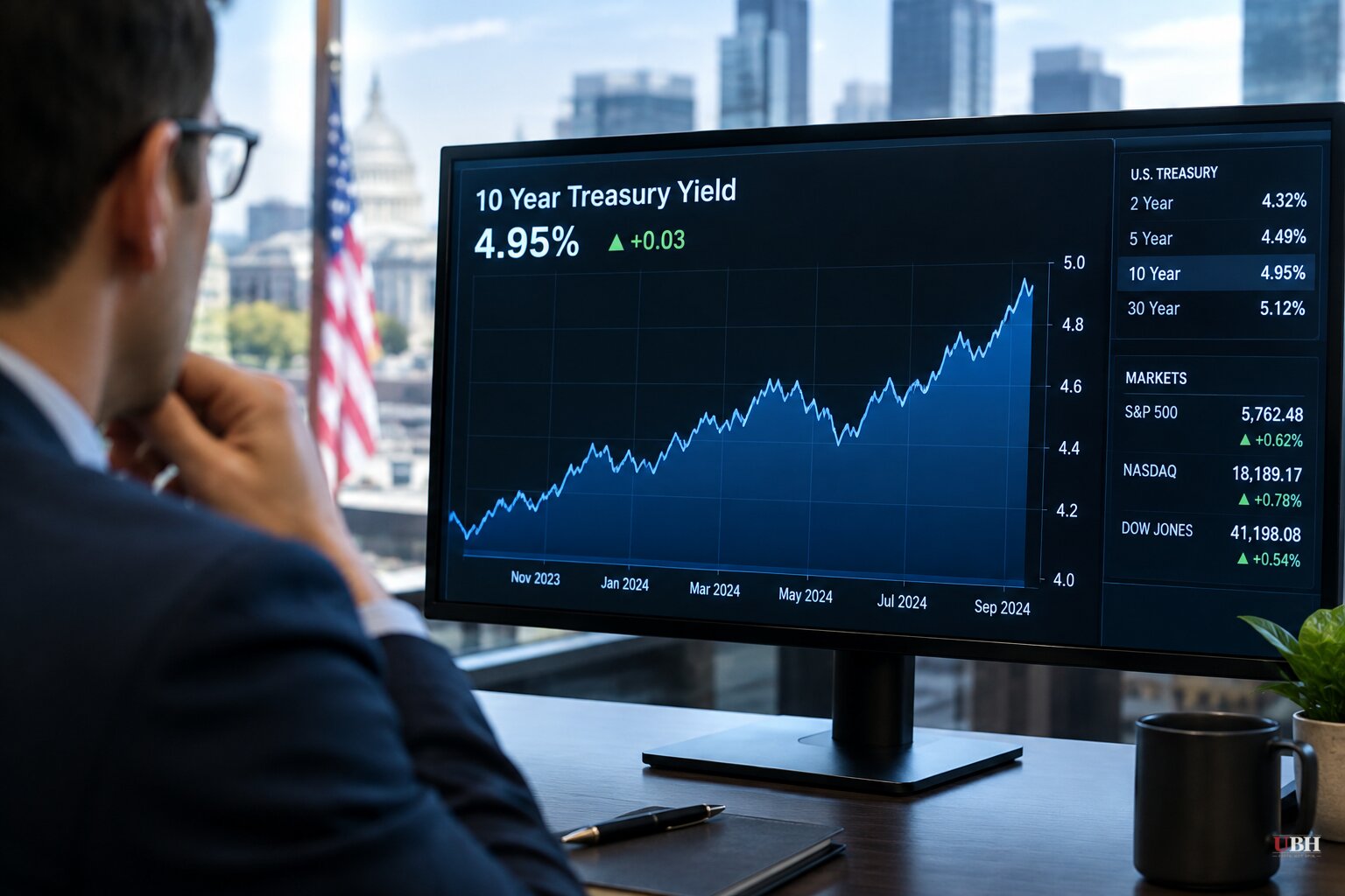 10-Year Treasury Yield Hits 4.95%, a Post-2023 High, as Bessent's Bond Buybacks Fail to Cool the Market