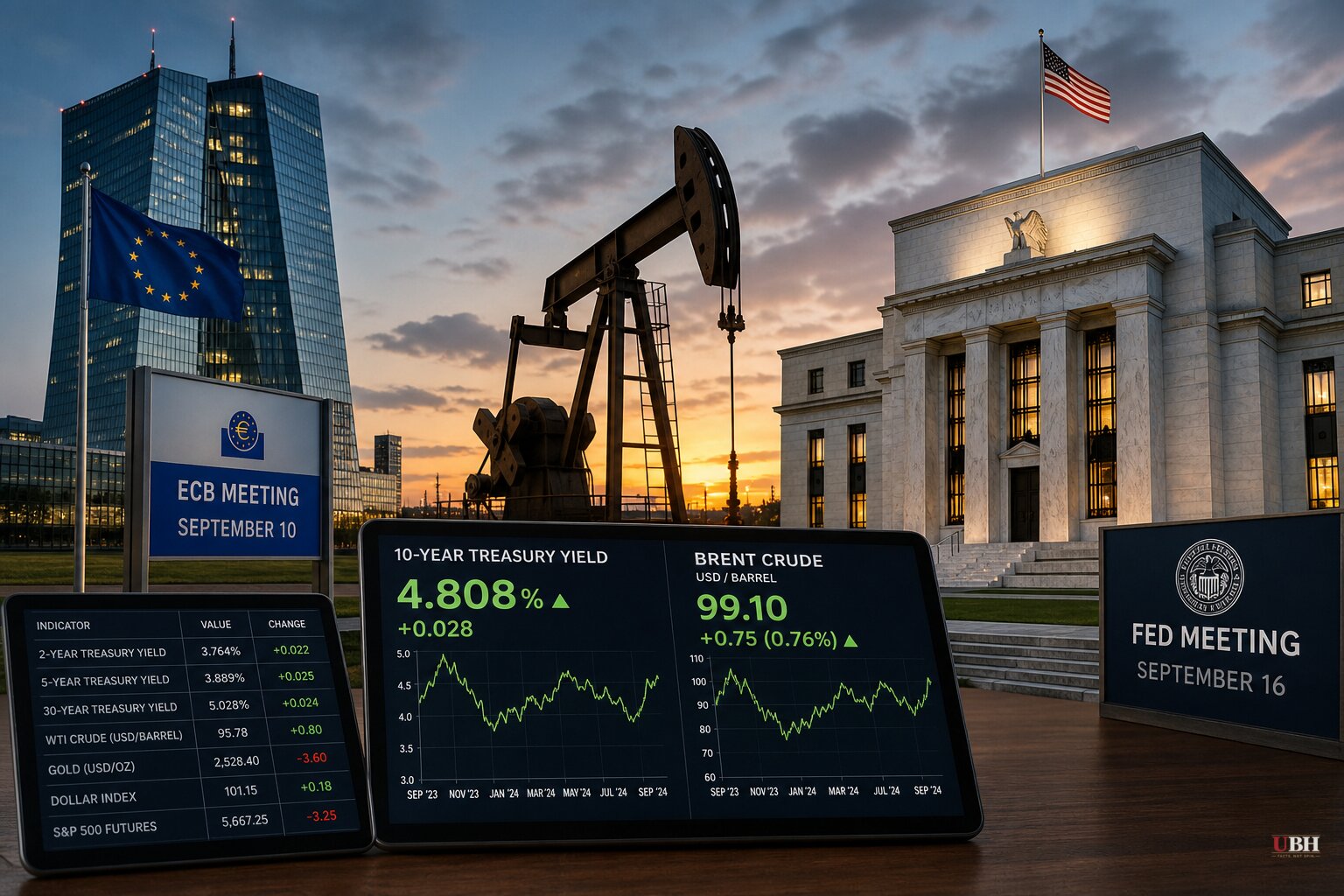 10-Year Treasury Yield Holds Near 4.81%, Oil Nears $100 as Fed's September 16 Decision Looms