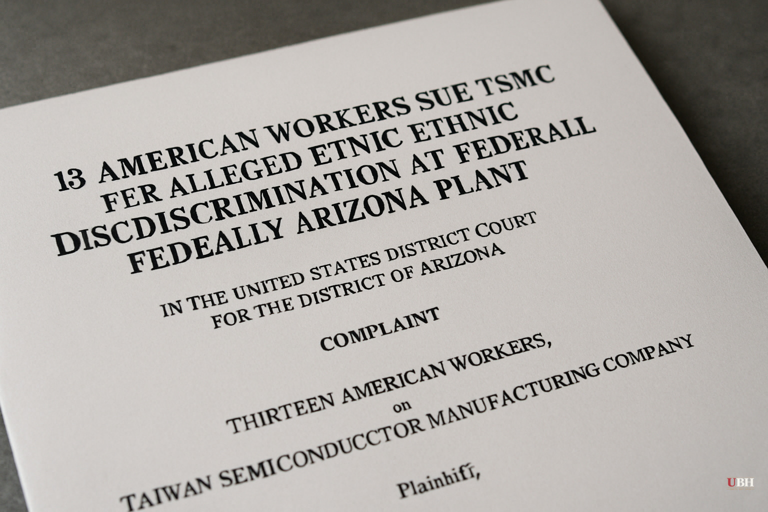 13 American Workers Sue TSMC Over Alleged Ethnic Discrimination at Federally Funded Arizona Plant