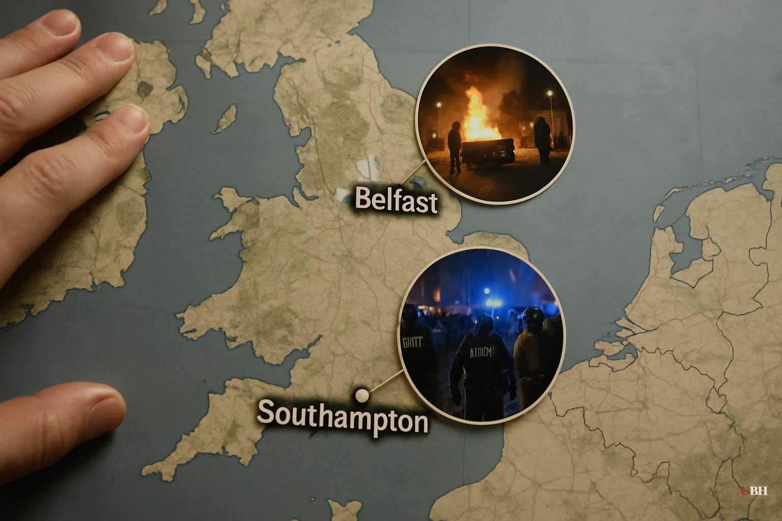 13 Men Jailed After Southampton Riot, Northern Ireland Violence Spreads: Two UK Cities Reckoning with Mob Disorder After Violent Crimes
