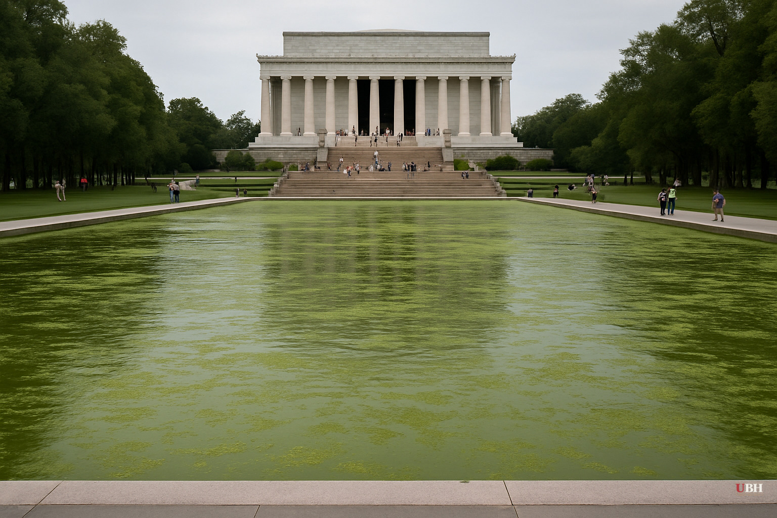 $14 Million Later, the Lincoln Memorial Reflecting Pool Is Still Green with Algae
