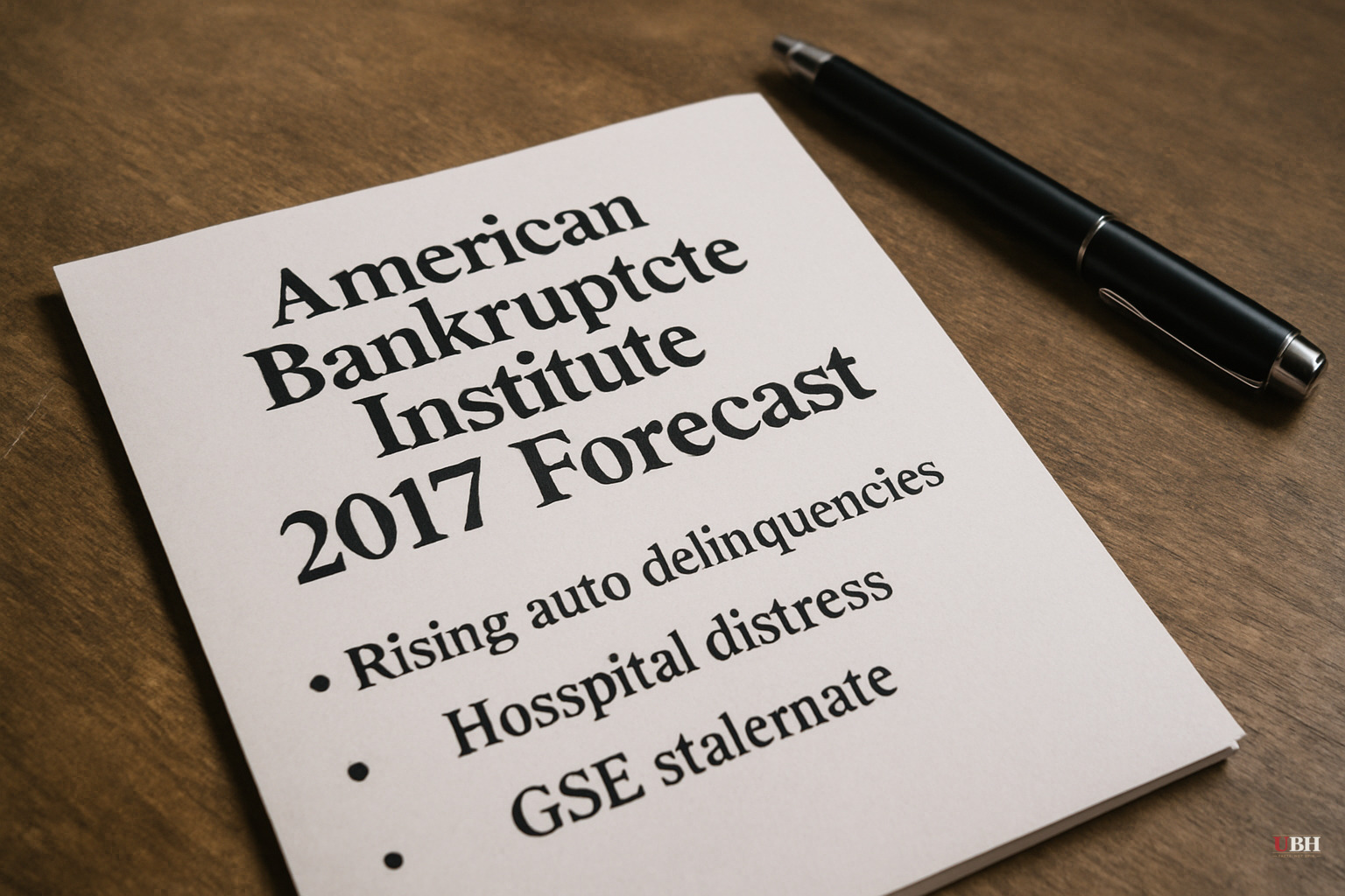 2017 Forecast Warned of Rising Auto Delinquencies, Hospital Distress, and GSE Stalemate