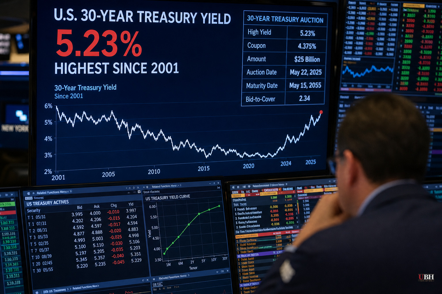30-Year Treasury Auction Clears at 5.23%, Confirming Highest Long-Bond Rate Since 2001