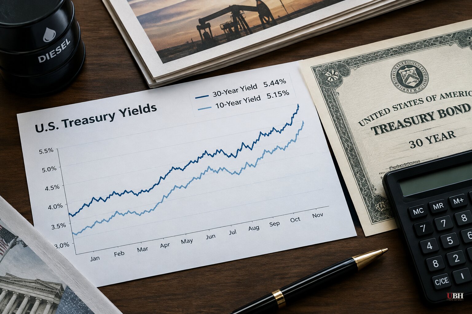 30-Year Treasury Yield Hits 5.44%, Highest Since 2004, as Weak Debt Auction Signals Reluctant Buyers