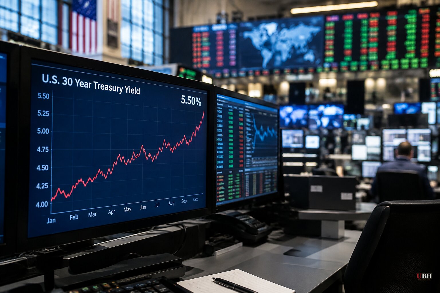 30-Year Treasury Yield Hits 5.5%, Highest Since 2004, as Bond Markets Sell Off Worldwide