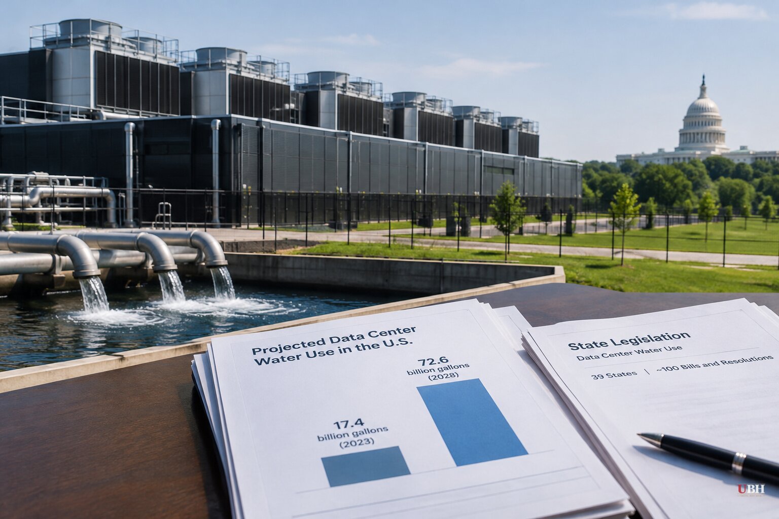 39 States Weigh About 100 Data Center Water Bills as Projected Use Climbs to 72.6 Billion Gallons by 2028