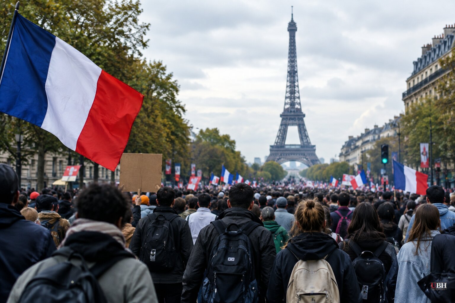 400,000 March Across France as Trump Blames Migration and Macron Says French Citizens Carried Out the Violence