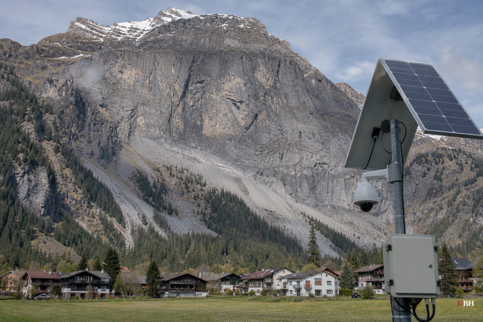 A 20-Million-Cubic-Meter Rock Above a Swiss Village Is Being Watched Around the Clock, Not Evacuated Yet