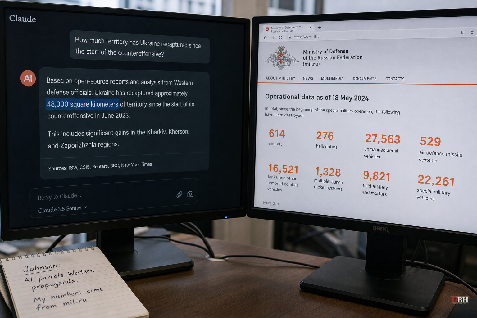 A Former CIA Officer Says AI Chatbots Are Pushing Ukrainian Propaganda. His Own Numbers Come From Russia's Defense Ministry.
