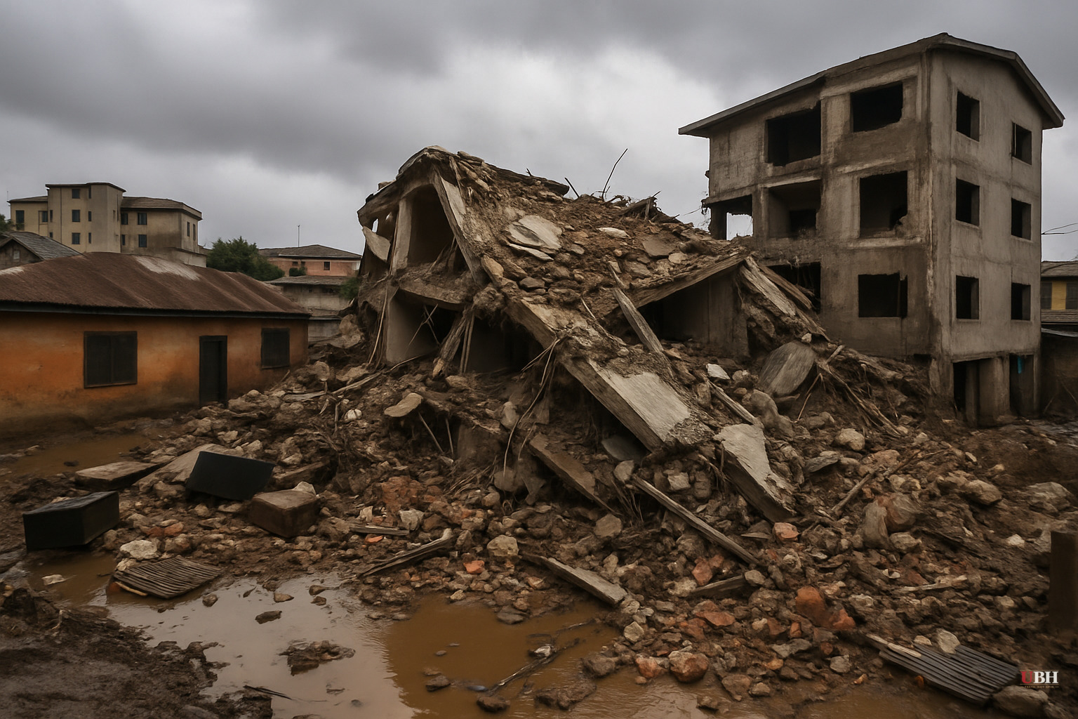 Accra Flooding Kills at Least 13, Building Collapse Adds to Toll as Second Storm Approaches