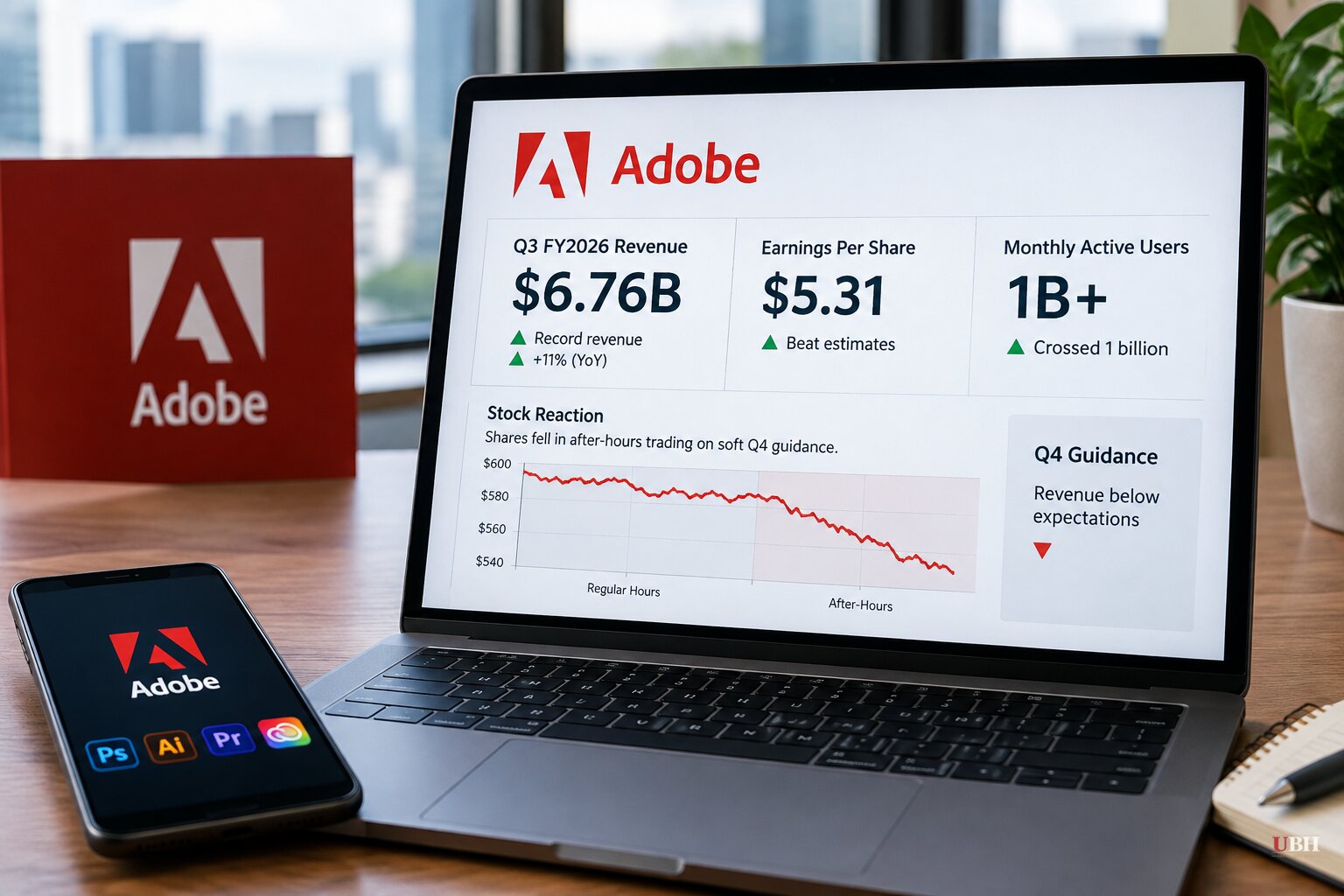 Adobe Beats Q3 Estimates, Crosses 1 Billion Users, but Stock Slides on Soft Q4 Guidance