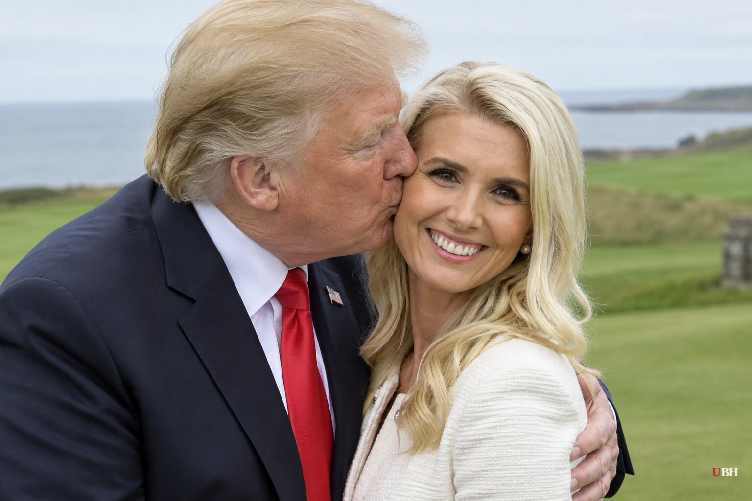 AI-Generated Photo of Trump Kissing Aide Natalie Harp Spreads Online, White House Calls It Fake
