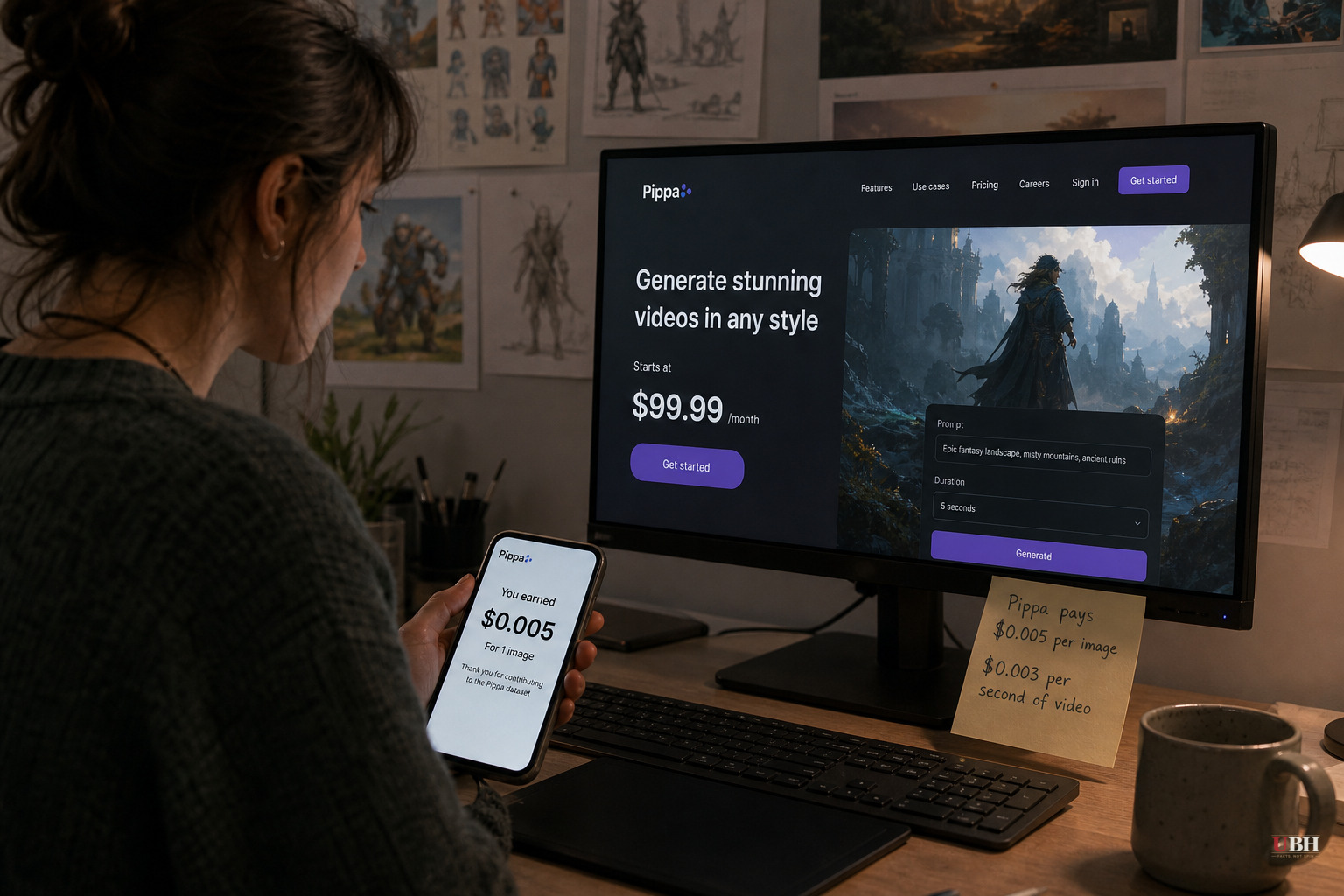 AI Startup Pippa Pays Artists Fractions of a Cent Per Image, Calls It Ethical AI