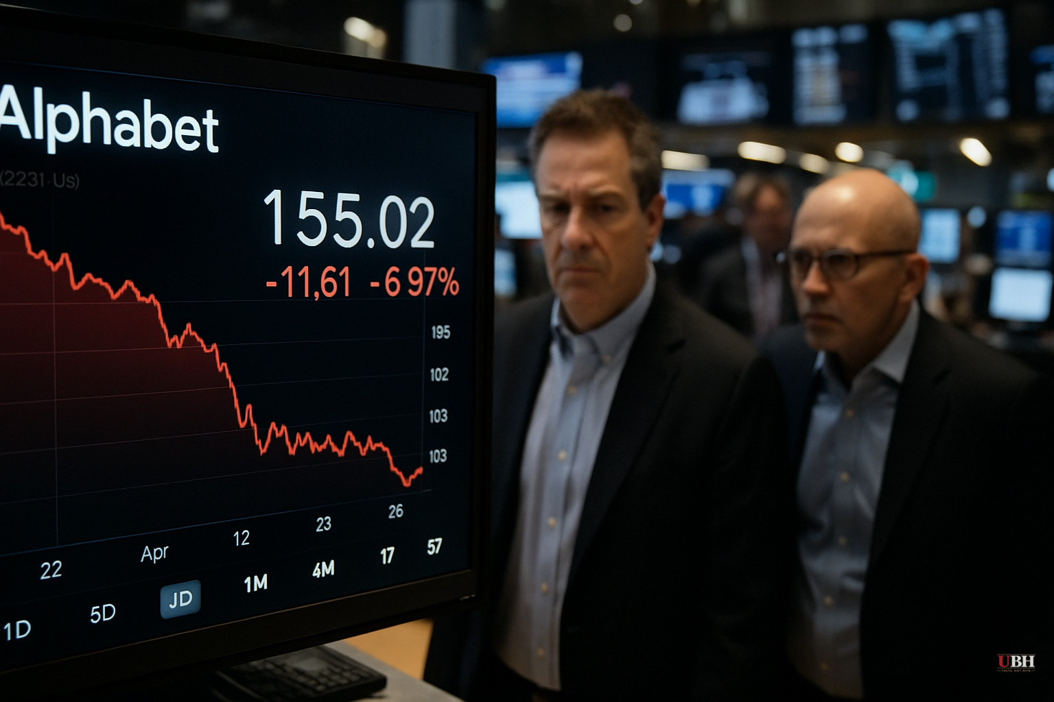 Alphabet Shares Fell 7% Monday as Talent Exits and Nadella's Commoditization Warning Hit Investor Confidence