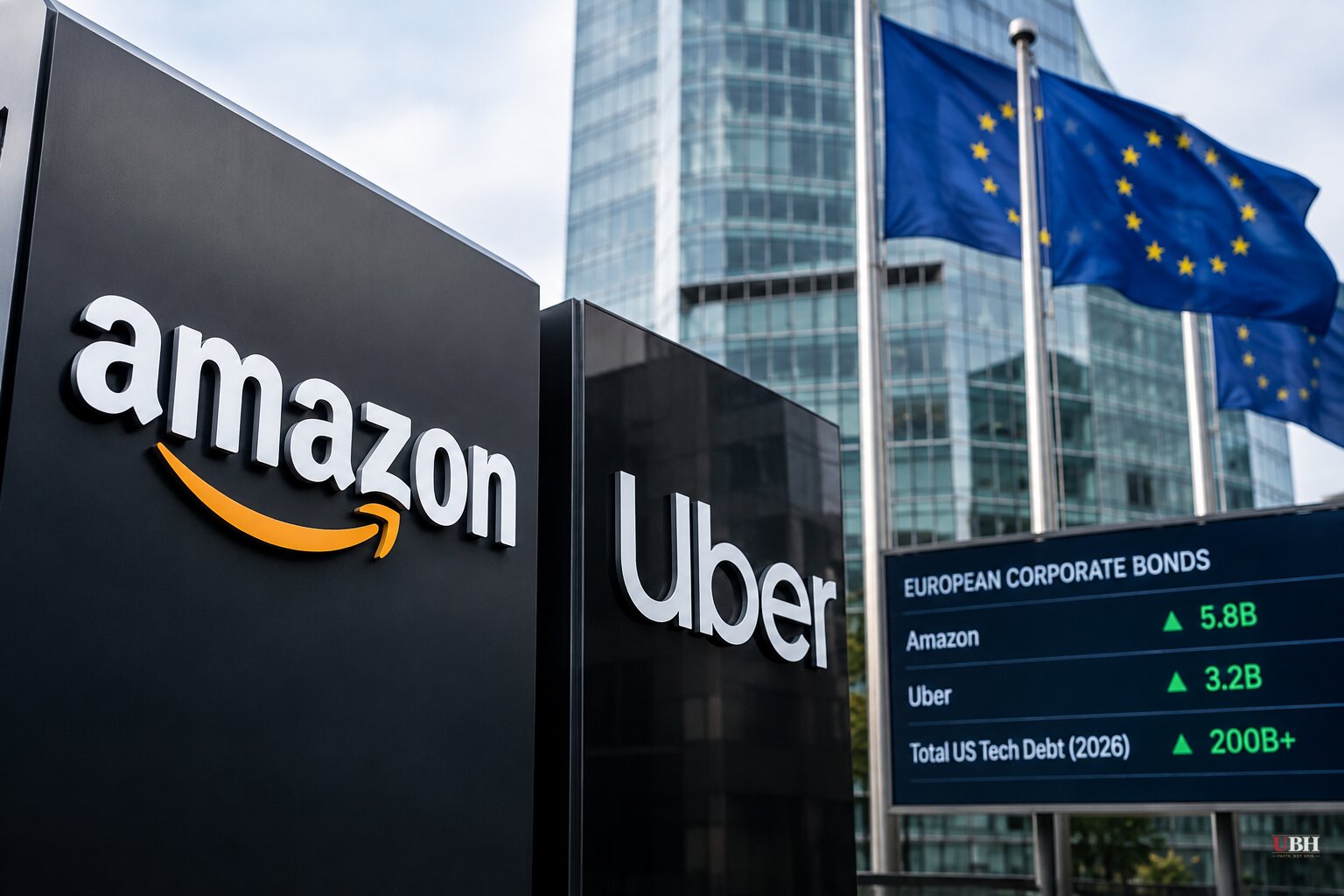 Amazon Sells $5.8 Billion Sterling Bond, Uber Debuts in Euros as US Tech Debt Binge Tops $200 Billion for the Year