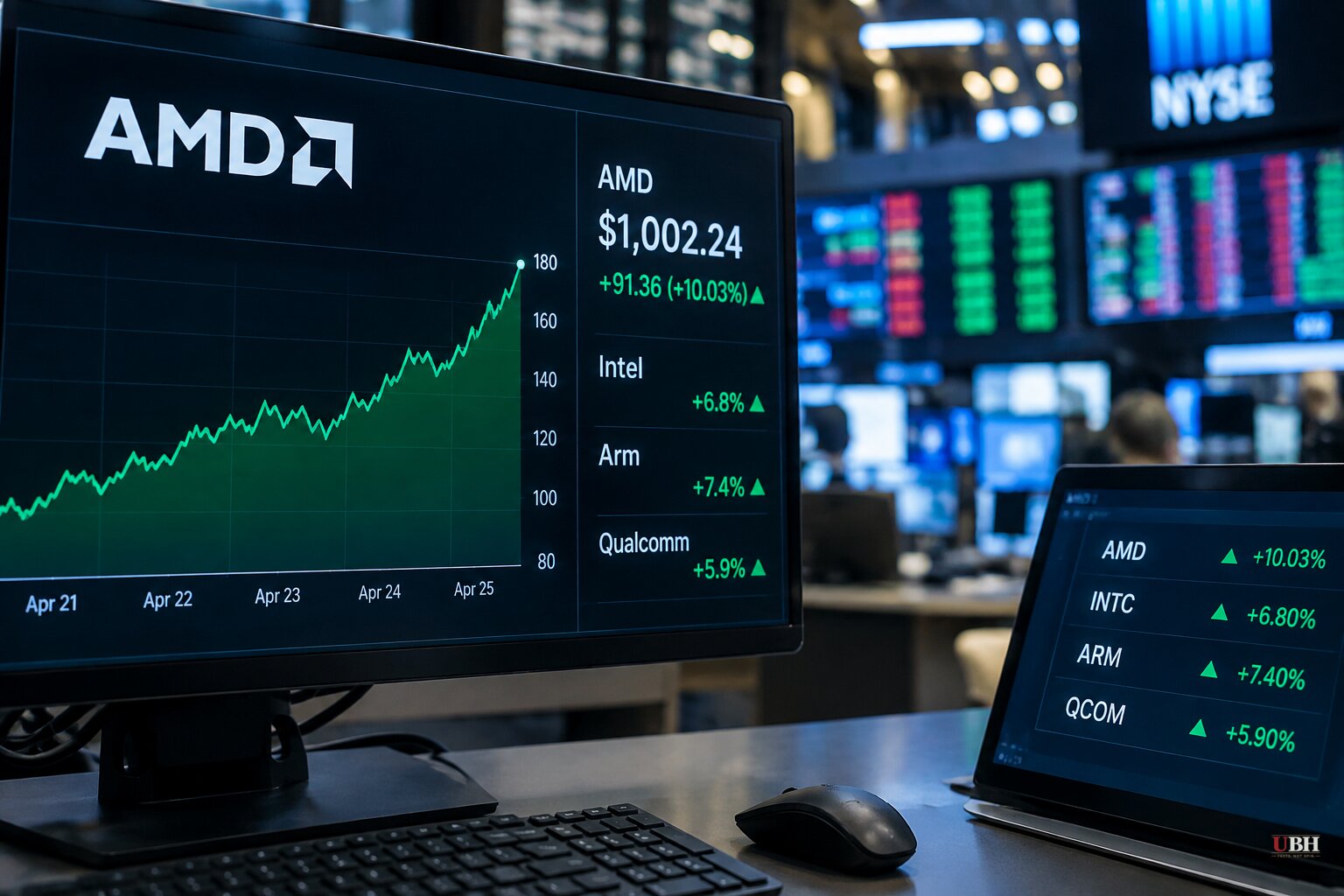 AMD Crosses $1 Trillion Market Cap for the First Time as Chip Stocks Rally and Oil Retreats