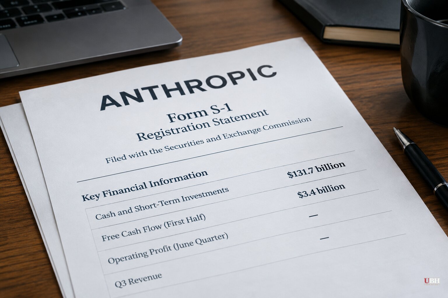 Anthropic S-1 Shows $131.7 Billion in Cash, a Quarterly Operating Profit and a Blank Where Q3 Revenue Should Be