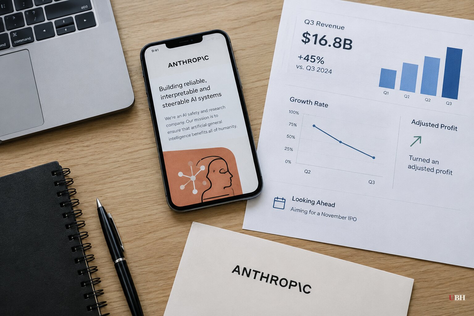 Anthropic Told Investors Q3 Revenue Hit $16.8 Billion, Up About 45%, With Growth Slowing Ahead of November IPO