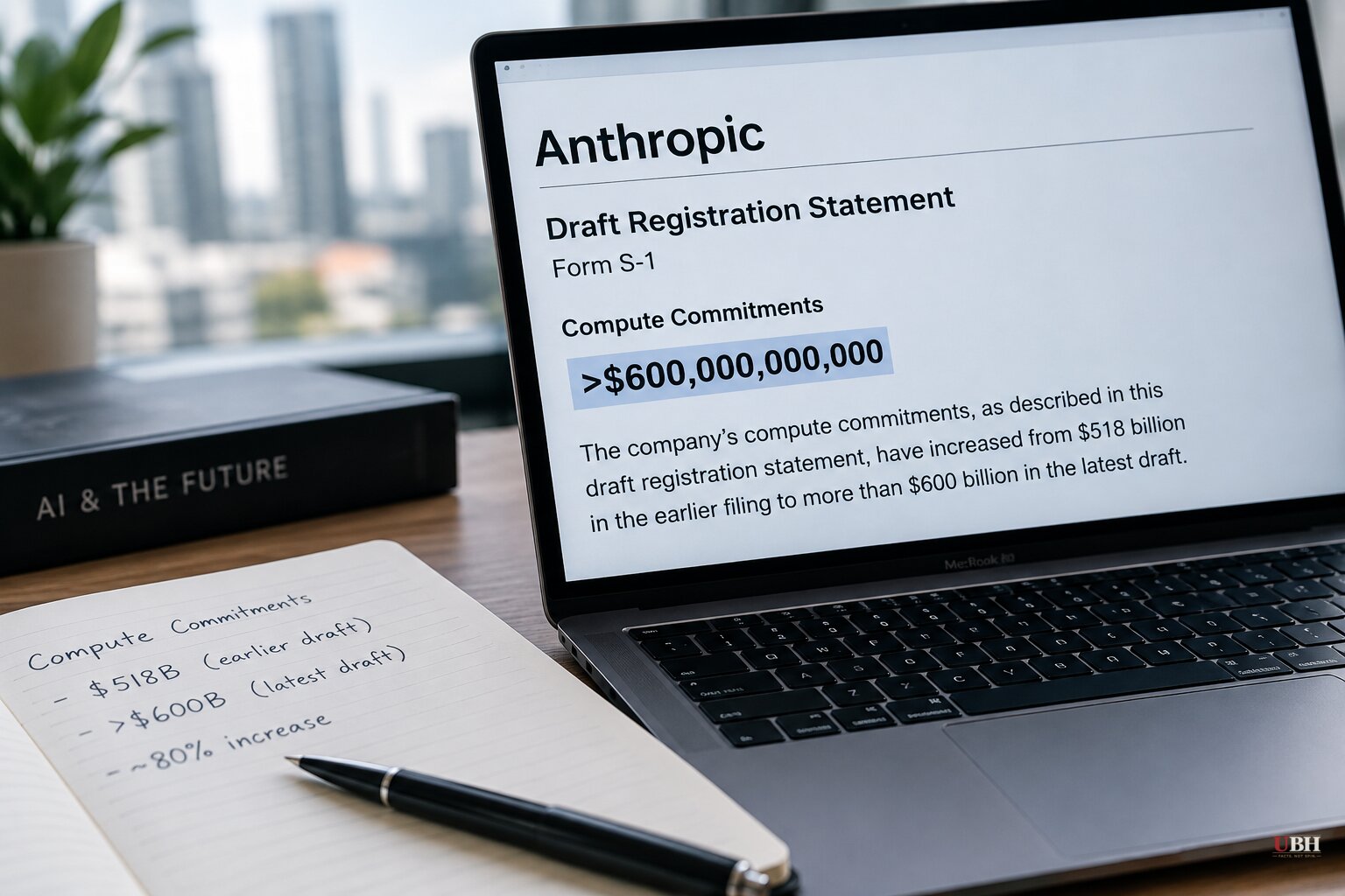 Anthropic's Draft IPO Filing Shows Compute Commitments Above $600 Billion, Up From $518 Billion, WSJ Reports