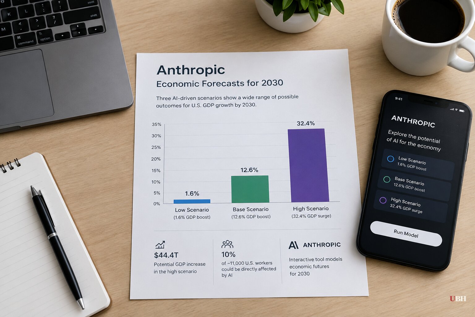 Anthropic's New Model Projects US GDP Growth Anywhere From 1.6% to 32.4% by 2030