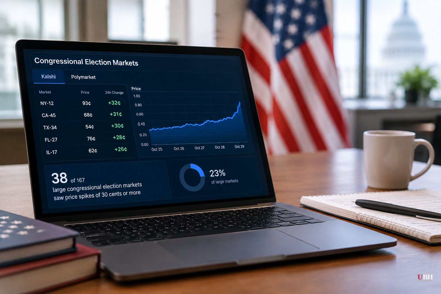 Anti-Corruption Group Finds 38 of 167 Large Congressional Election Markets Had 30-Cent Price Spikes