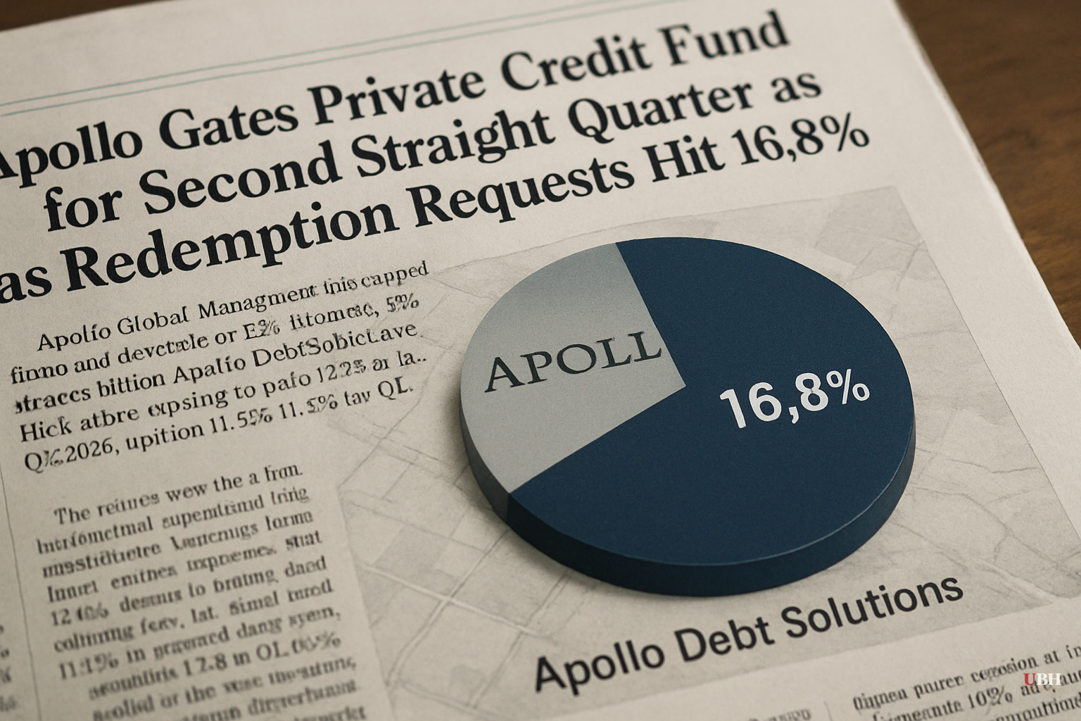 Apollo Gates Private Credit Fund for Second Straight Quarter as Redemption Requests Hit 16.8%