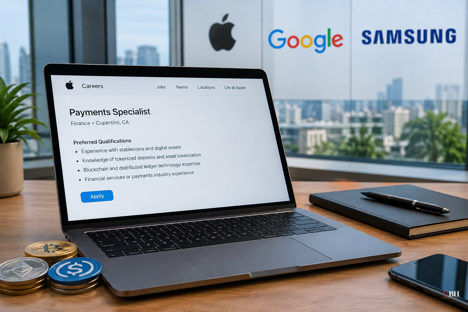 Apple and Google Post Job Listings Seeking Stablecoin and Tokenization Experts