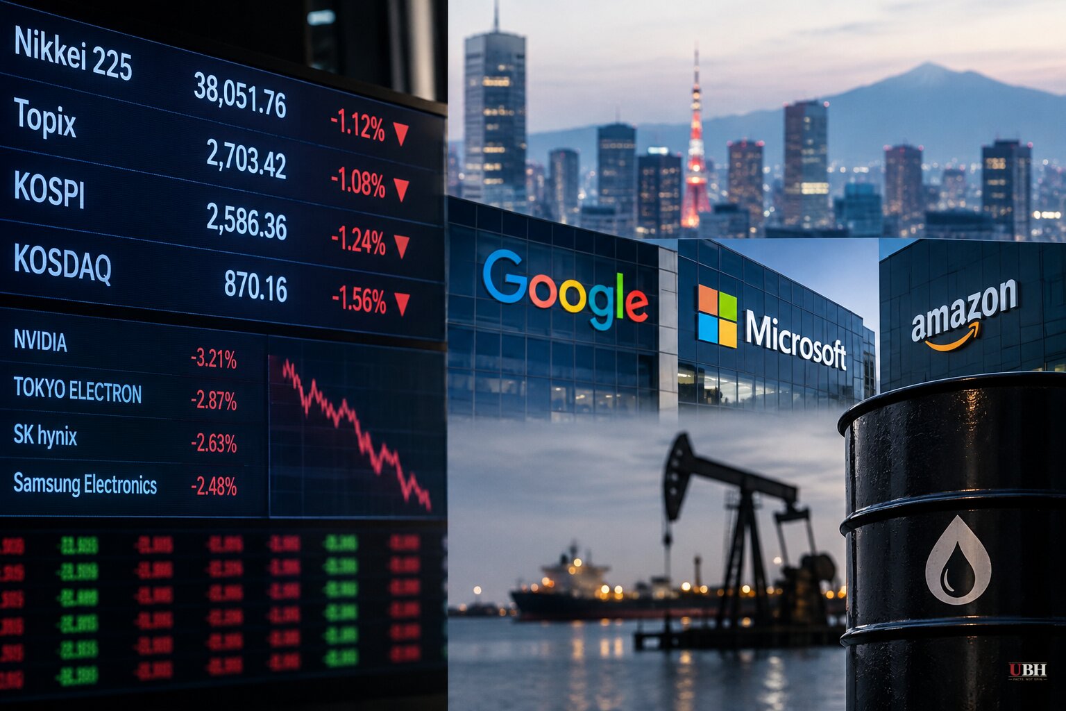 Asian Stocks Mixed and Brent Falls More Than 1% as Alphabet, Microsoft and Amazon Earnings and Central Bank Decisions Loom