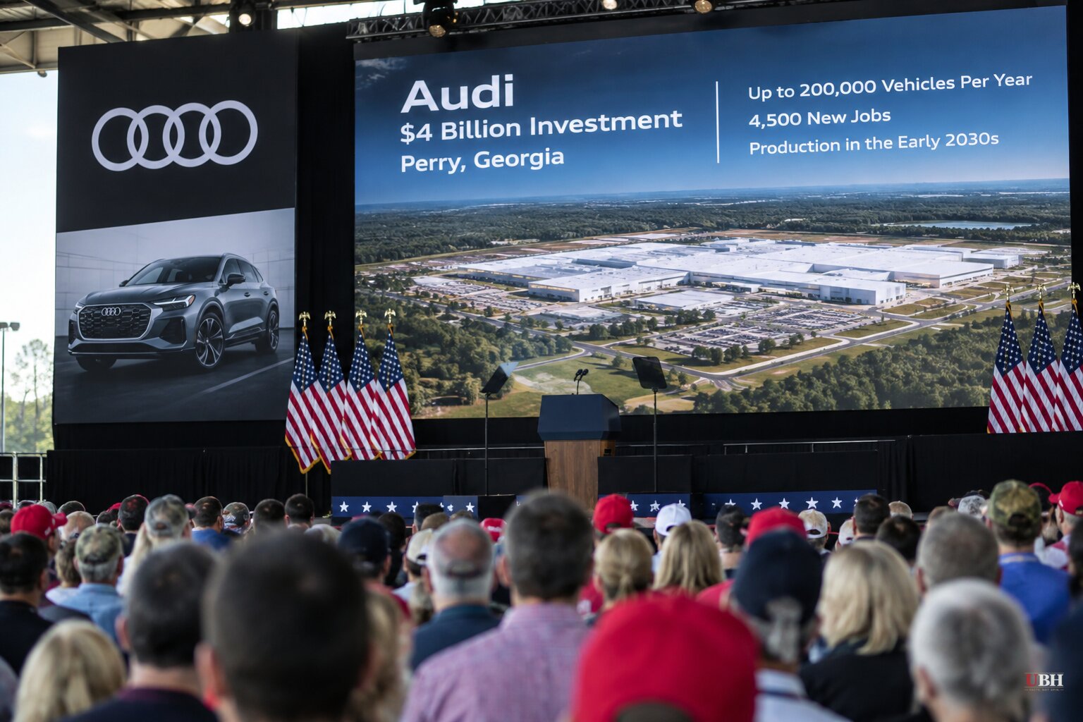 Audi Announces $4 Billion Georgia Plant and 4,500 Jobs at Trump Rally Ahead of Midterms