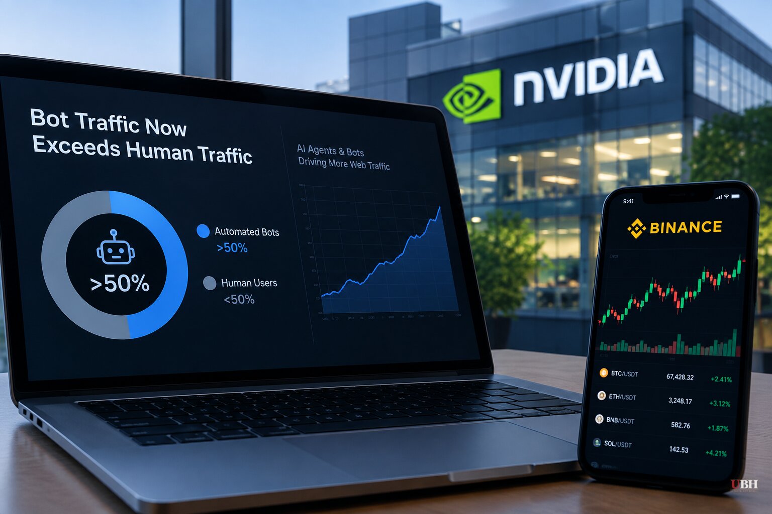 Automated Bots Now Outnumber Humans in Web Traffic, and NVIDIA Says Its Next Chip Is Built for Them