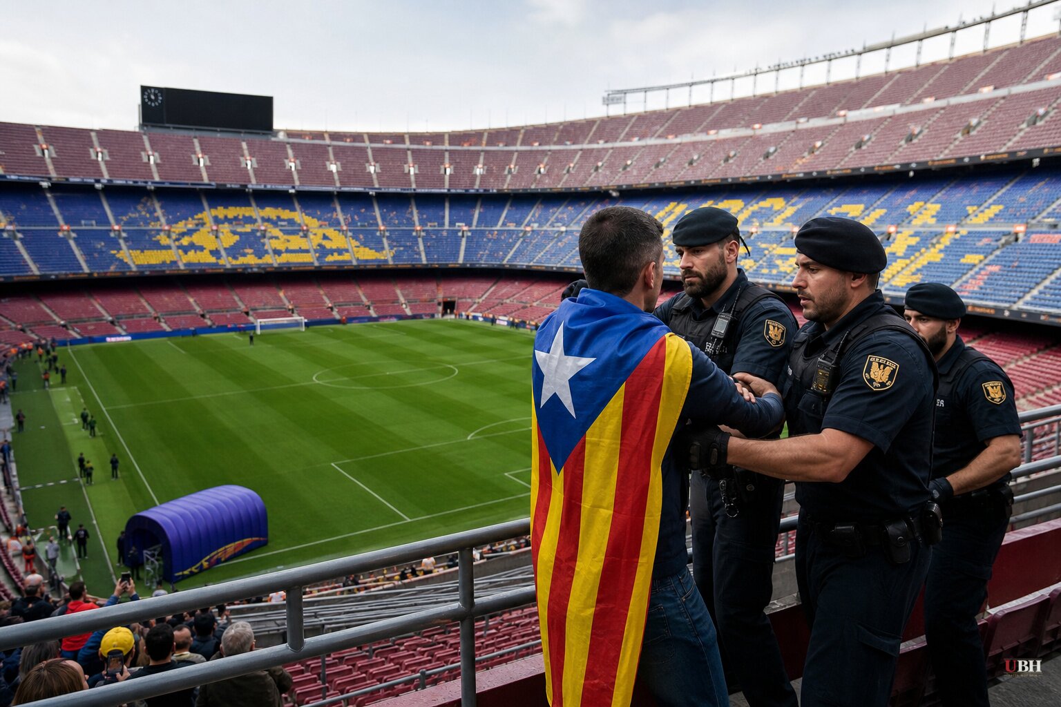 Barcelona Cancels World Cup Tribute After Police Baton Fan Over Catalan Flag
