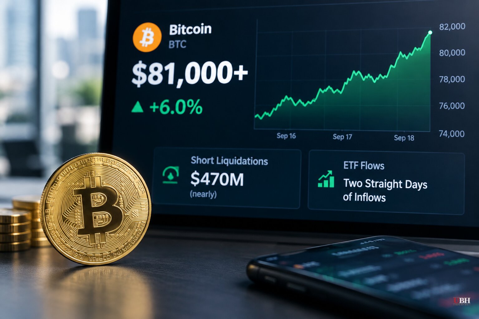 Bitcoin Jumps Past $81,000 as Short Sellers Get Liquidated and ETFs Post Two Straight Days of Inflows