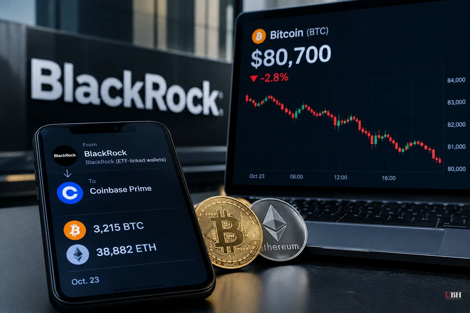 Bitcoin Slips to Around $80,700 After BlackRock-Linked Wallets Send $355 Million to Coinbase Prime