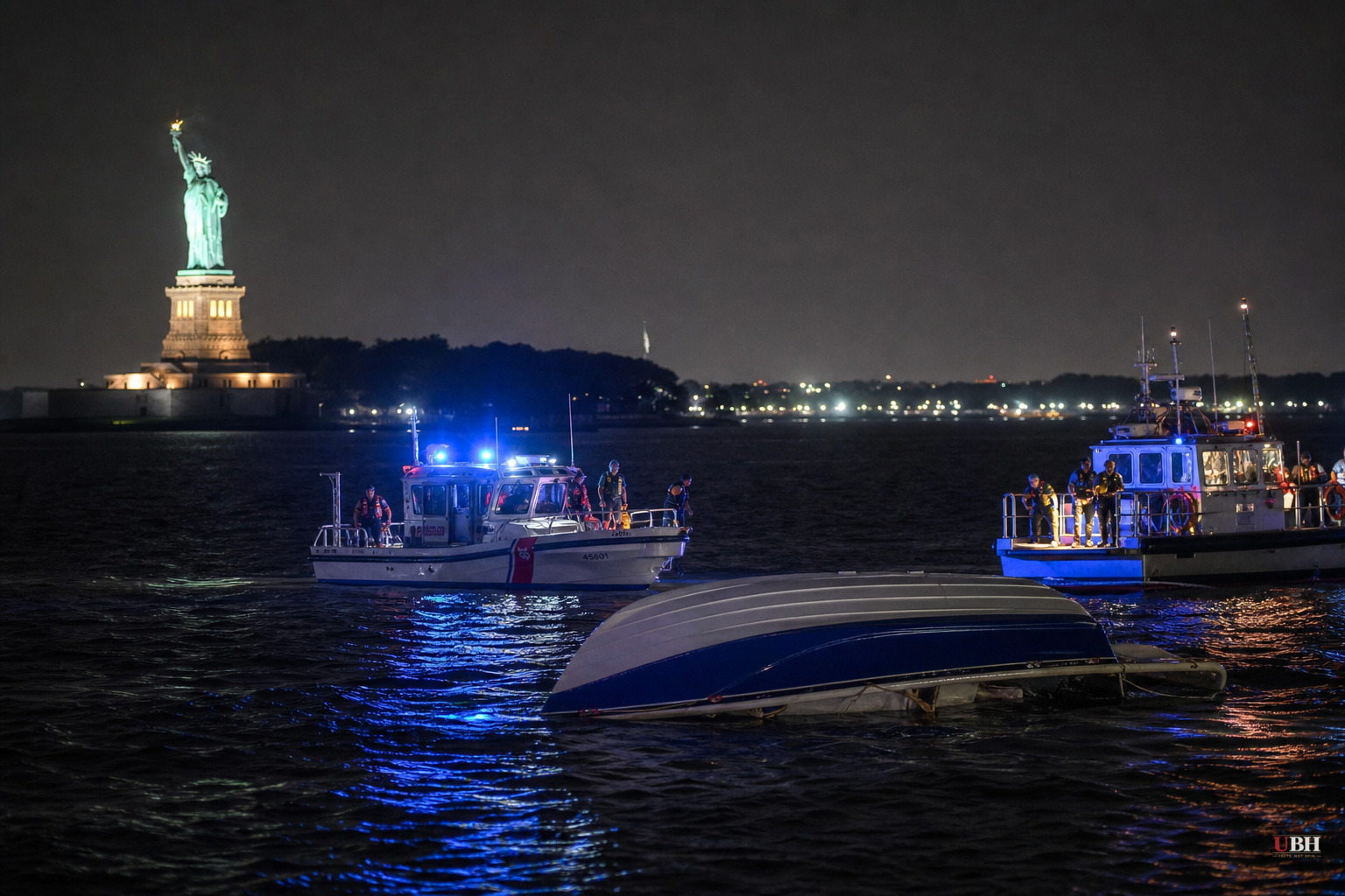 Boat Capsizes Near Liberty Island, Killing Woman and 5-Month-Old Infant, 12 Others Rescued