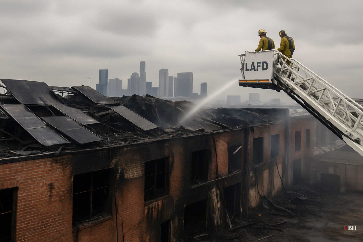 Boyle Heights Fire: Crews Gain Interior Access, Solar Panel Subcontractors Blamed as Cause