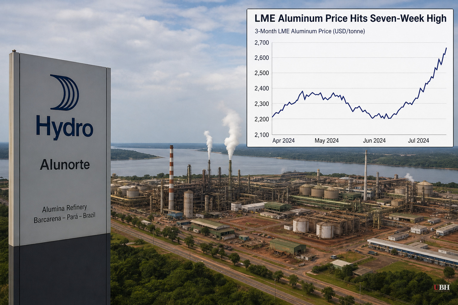 Brazil Gas Shortage Cuts Alumina Output in Half, Aluminum Hits Seven-Week High