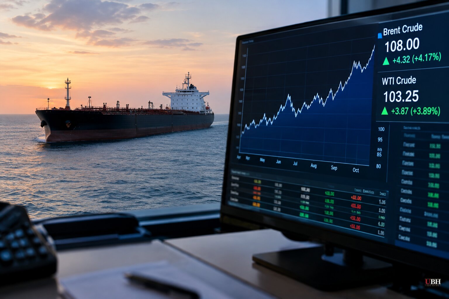 Brent Crude Hits $108 a Barrel as Iran War Escalates, Trump Says Prices Will Plummet After Nov. 3 Election
