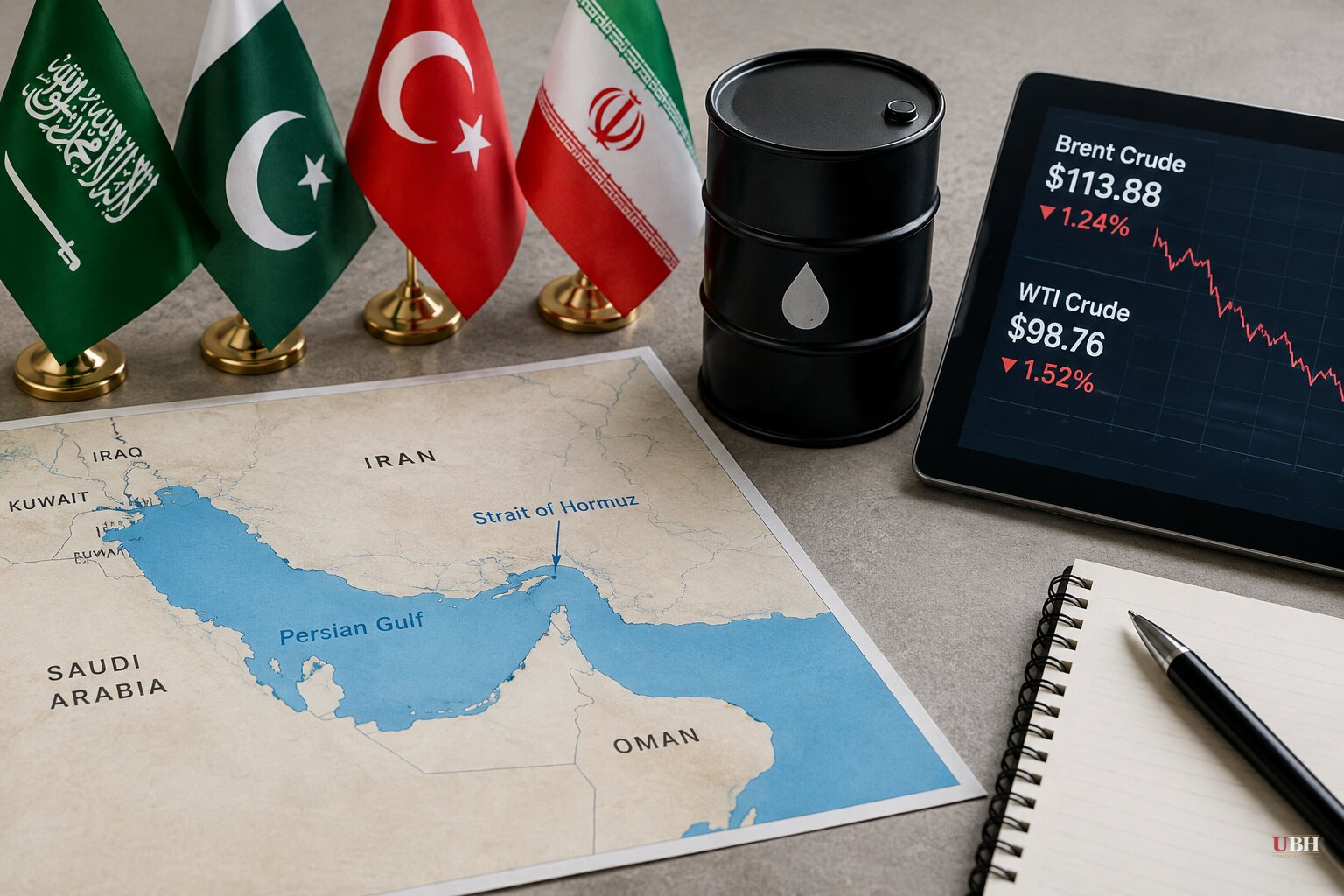 Brent Settles at $113.88 and WTI Under $100 as Oman Outlines Hormuz Arrangement and Regional Talks Continue