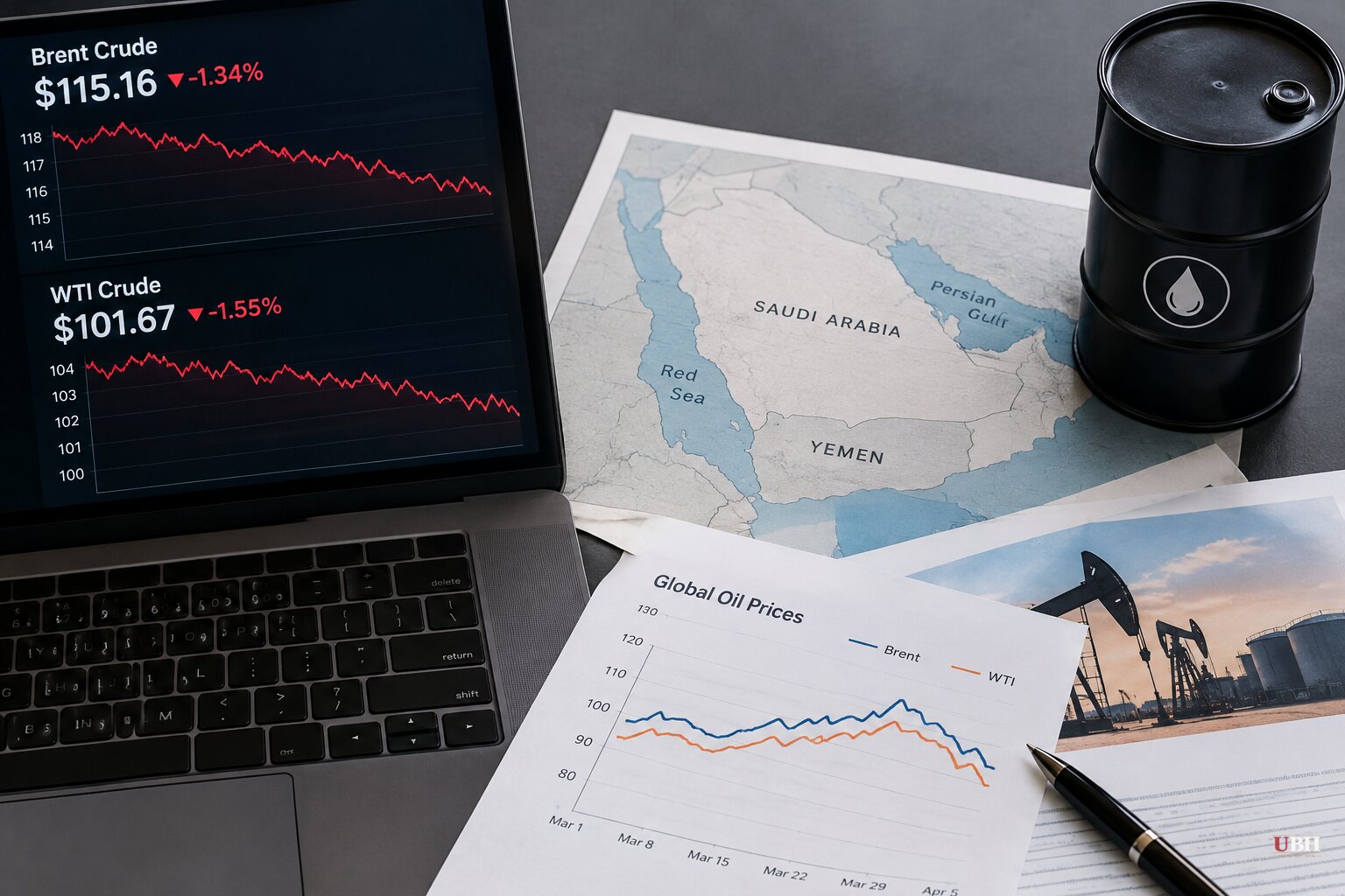 Brent Slips to $115.16 in Early Asian Trading as Houthis Say They Hit Saudi Airport and Oil Facilities