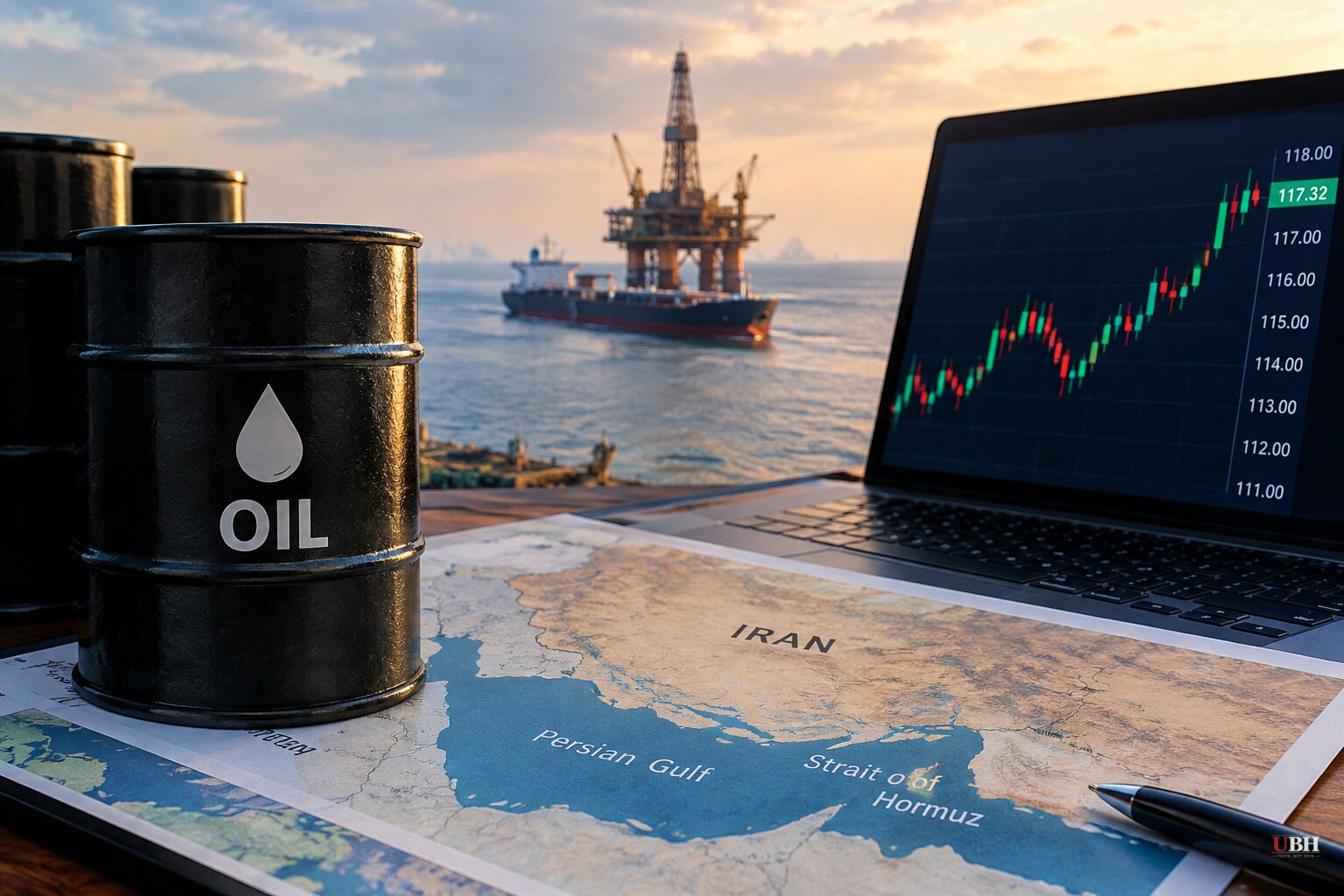 Brent Touches $117 as Iran Threatens Gulf Oil Sites and Datacenters if U.S. and Israel Strike Again