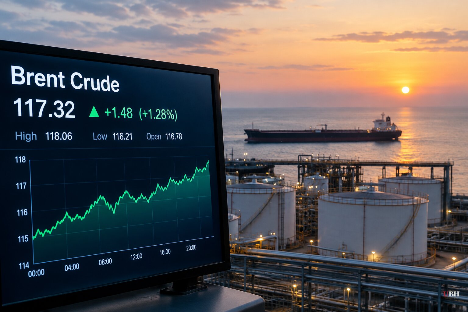 Brent Trades Between $116 and $118 in Early Friday Deals as Iran Strike Talk and Houthi Attacks on Saudi Sites Continue