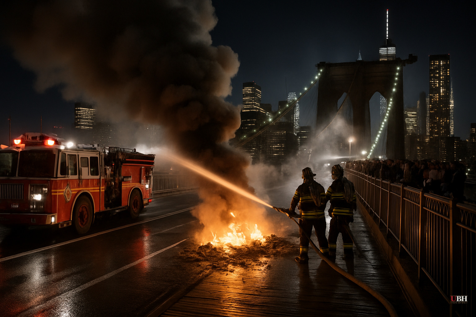Brooklyn Bridge Caught Fire During Macy's July 4 Fireworks. FDNY Extinguished It in Minutes.