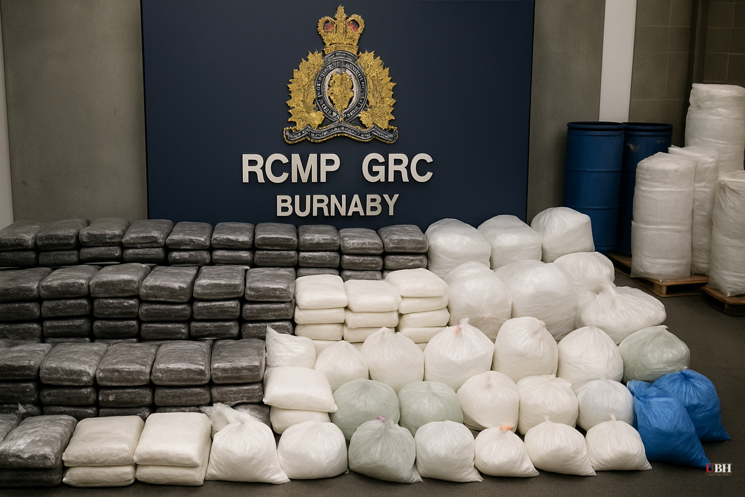 Burnaby RCMP Seized 6,765 Kilograms of Drugs and Fentanyl Chemicals in April Raid Tied to Richmond, BC