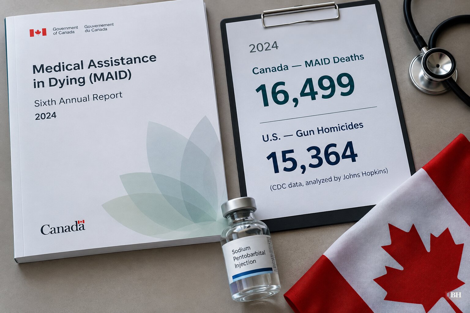 Canada's 2024 MAID Deaths Topped US Gun Homicides, Health Canada Data Shows