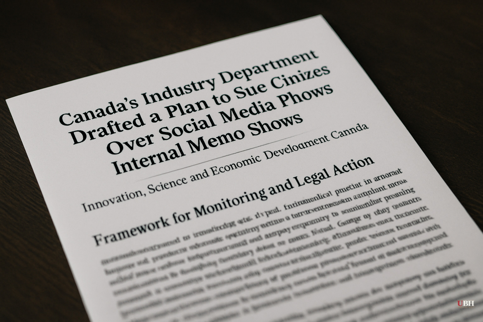Canada's Industry Department Drafted a Plan to Sue Citizens Over Social Media Posts, Internal Memo Shows