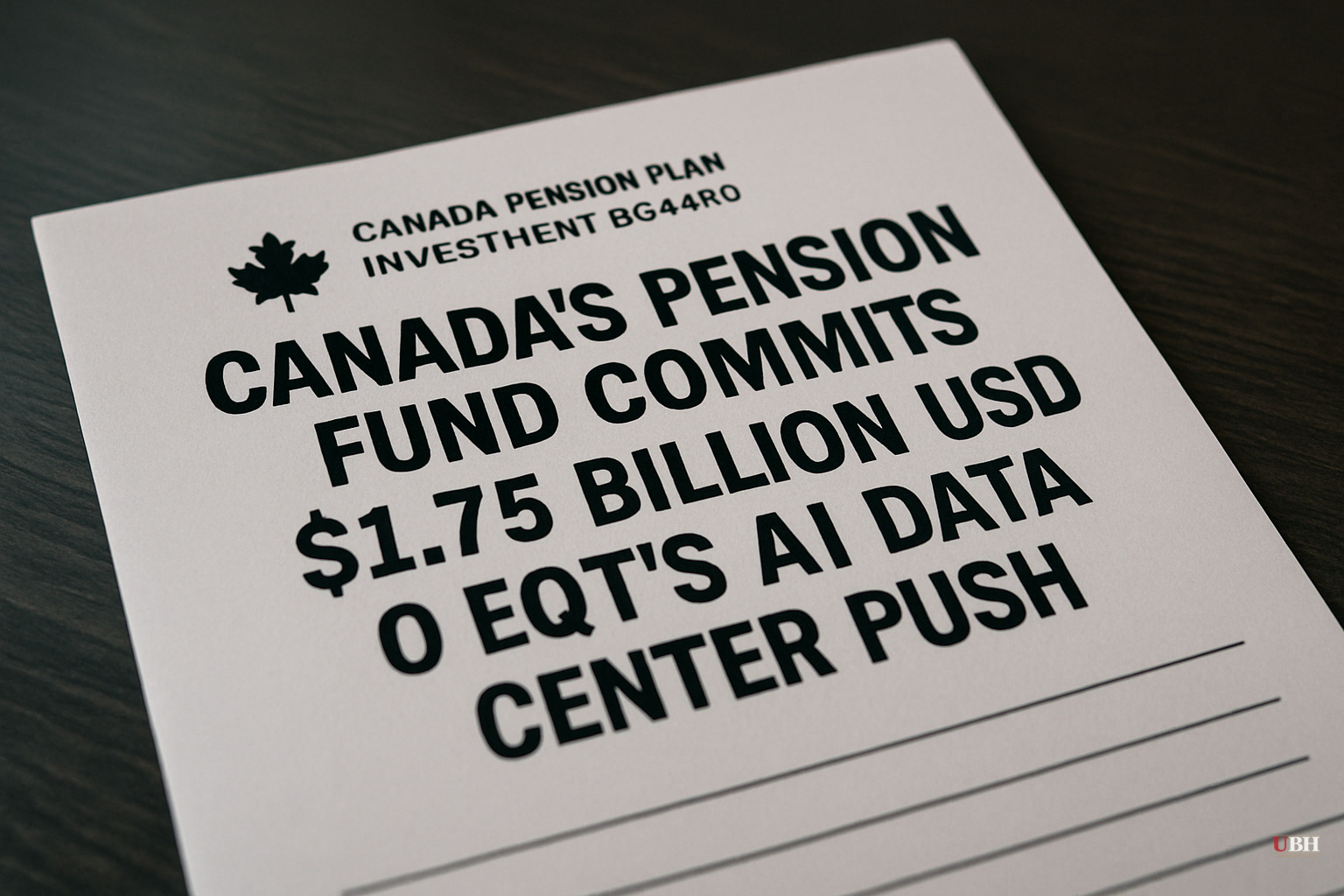 Canada's Pension Fund Commits $1.75 Billion USD to EQT's AI Data Center Push