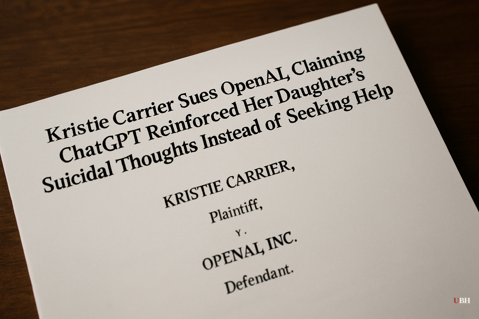 Canadian Mother Sues OpenAI, Claiming ChatGPT Reinforced Her Daughter's Suicidal Thoughts Instead of Seeking Help