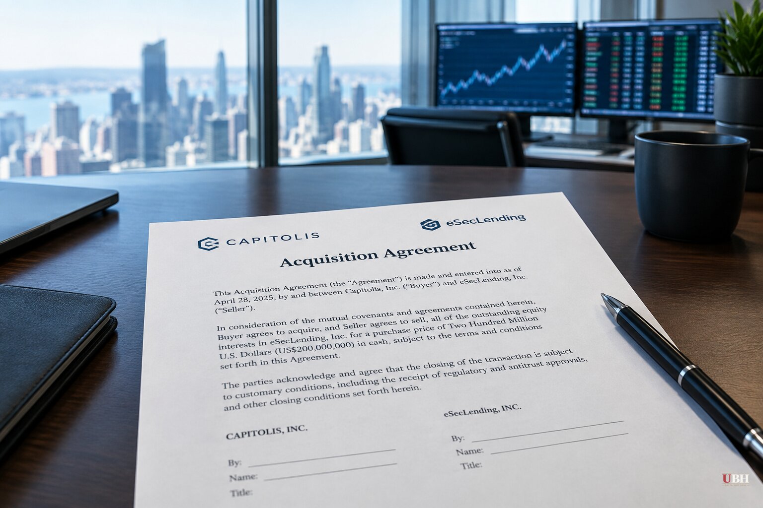 Capitolis Agrees to $200 Million Cash Buyout of eSecLending, Its Largest Deal Yet