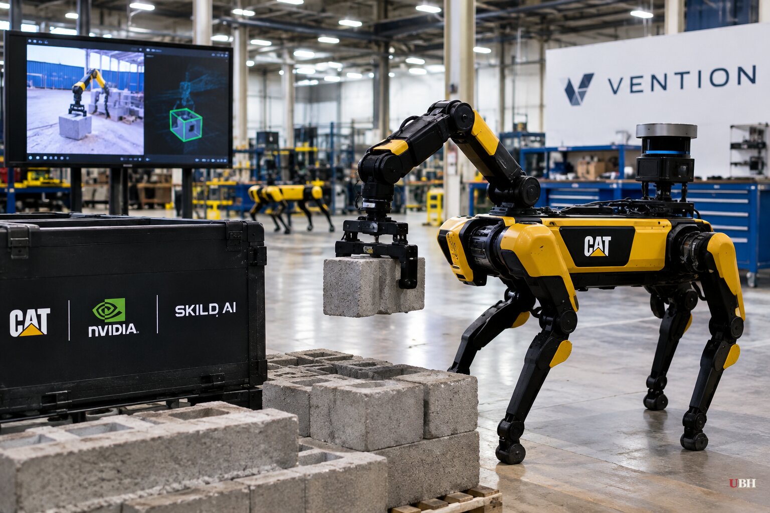Caterpillar, NVIDIA-Backed Startups and Vention Race to Put AI-Driven Robots on Factory Floors and Job Sites