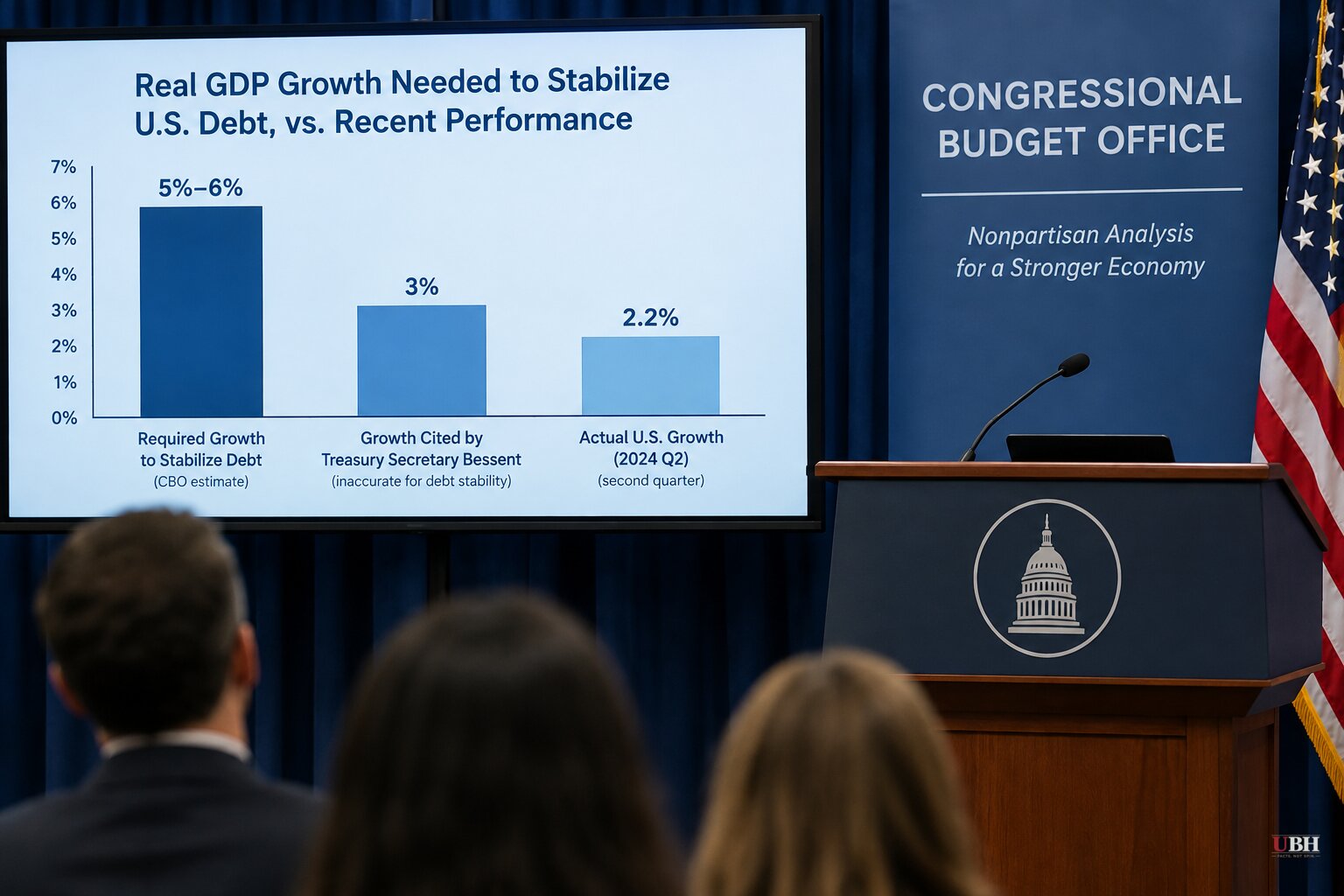 CBO Director Says Stabilizing U.S. Debt Takes 5%-6% Real Growth, Not the 3% Bessent Cites